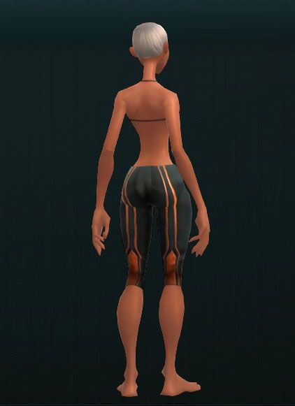 Ornate Titanium Greaves 3093