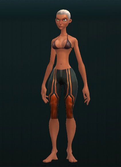 Ornate Titanium Greaves 3092